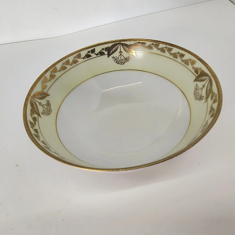 Footed Bowl Gold Floral Accent Decorative Bowl Candy Dish - Approx 5.5